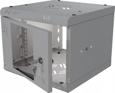 Obrázek produktu pro Serverová Skříň RACK 10" 4U 300mm Závěsná Skleněné Dveře Šedá Stalflex
