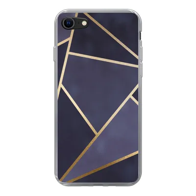 Produktbild von MuchoWow® Handyhülle Schutzhülle Hülle für iPhone SE 2022 Marmor - Blau - Collage Silikon Softcase Handy Hülle - Schutzhülle
