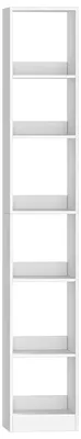 Image de Étagère cubique - Étagère ouverte en bois à 6 niveaux - Étagère de rangement et de décoration pour le salon, le bureau ou la chambre à coucher - Design moderne et minimaliste - Blanc
