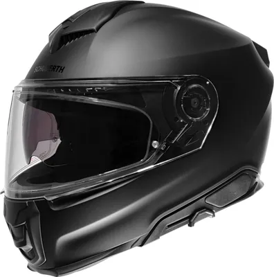 A black Schuberth S3 integral helmet is shown against a white background.