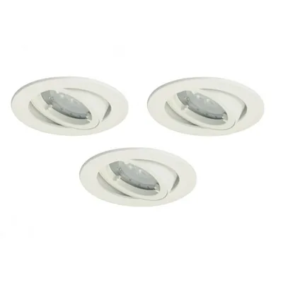 Produktbild von Light Topps LED Einbaustrahler weiß schwenkbar 3 x 6,2W GU10 Deckenspot warmweiß 2700K 100°