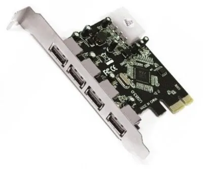 Obrázek produktu pro Approx APPPCIE4P, PCIe, USB 3.2 Gen 1 (3.1 Gen 1), Plná výška, Černá, Stříbrná, 5 Gbit/s, Windows 7 Home Basic, Windows 7 Home Basic x64, Windows 7 Home Premium, Windows 7 Home Premium...