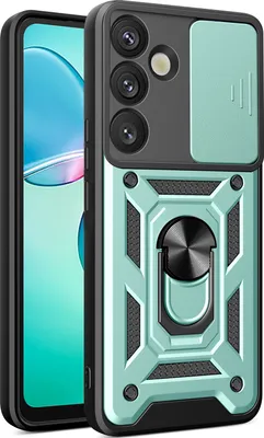 Produktbild von Hülle für Samsung Galaxy S25+ Magnetische Ring Ständer Halter Dia Kameraschutz TPU Bumper Silikon Schutzhülle Grün