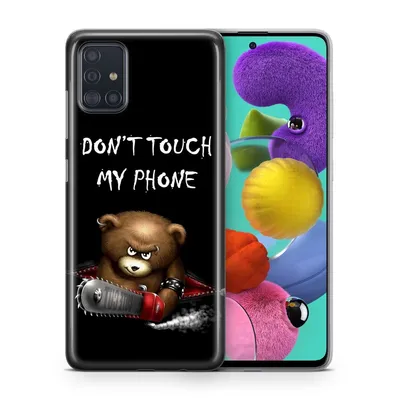 Produktbild von Handyhülle Schutzhülle für Apple iPhone 11 Case Cover Tasche Bumper Etuis TPU, Modell:Apple iPhone 11, Motiv auswählen:Dont Touch My Phone Bär Schwarz
