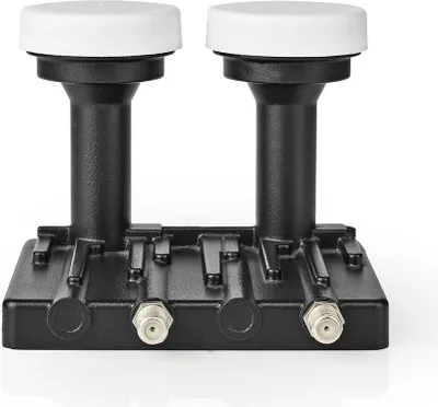 Image de LNB | Twin Monoblock 6.0° | Connecteur de sortie : 2x connecteur F | Gamme de facteur de bruit : 0.85 dB | Gain de conversion : 52 - 67 dB | Noir | Convient pour : Astra+ / Hotbird