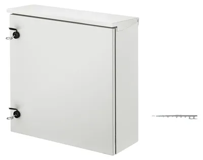 Image de VEVOR Armoire de60x60x20cm NEMA 4-boîtier extérieur IP65 étanche à l'eau et à la poussière en acier au carbone laminé à froid avec charnière pour l'extérieur et l'intérieur avec protection contre la pluie