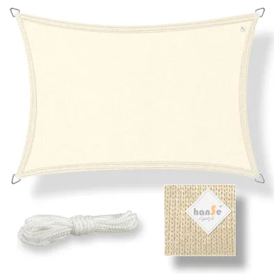 Produktbild von hanSe Sonnensegel HDPE Rechteck 2x3m Creme
