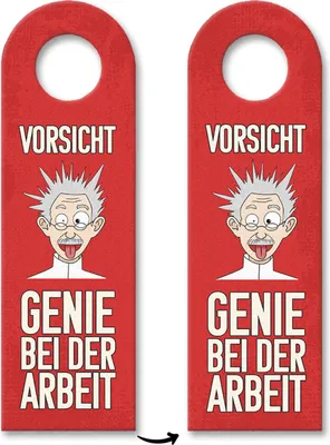 Produktbild von Vorsicht Genie bei der Arbeit Türhänger