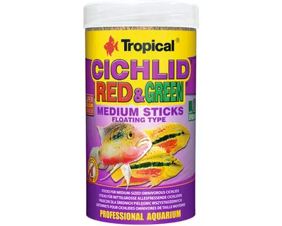 Image de Tropical Cichlid Red & Green Medium Sticks, 250 ml