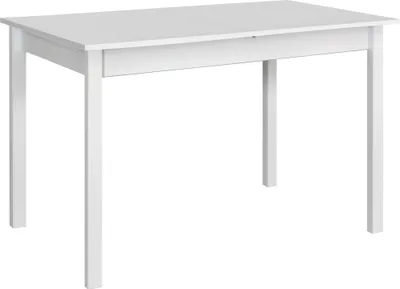 A white table on a white background.