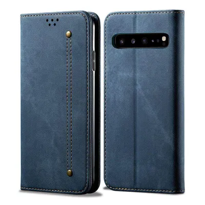 Immagine prodotto di Custodia Galaxy S10 5G, Custodia a portafoglio in pelle con chiusura magnetica e custodia con funzione stand per Samsung Galaxy S10 5G Blu