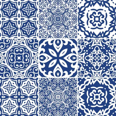 Obrázek produktu pro Samolepicí obkladové nálepky do kuchyně a koupelny – 9 kusů JUANITO AZULEJOS – cementové obkladové nálepky – 9 nálepek o rozměrech 20 x 20 cm