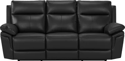 Produktbild von 3-Sitzer-Sofa mit Relaxfunktion in Büffelleder PAKITA - Farbe schwarz