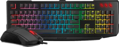 Produktbild von Ozone OZDOUBLETAPPT, Kabelgebunden, USB, Halbmechanischer Schlüsselschalter, QWERTY, LED, Schwarz