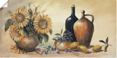 Produktbild von ARTland Poster Stillleben mit Sonnenblumen Größe: 150x75 cm