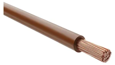 Immagine prodotto di HELU KABEL H07V-K 1X6mm² BN (marrone), cavo unipolare in PVC marrone, diametro esterno 5,3 mm, tensione nominale Uo/U 450V/750V - 1 metro