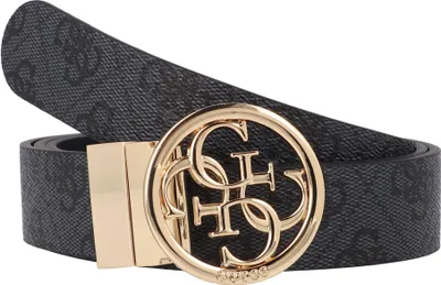 Produktbild von Guess Damen Ledergürtel 90cm x 2.5cm mit zwei Schnallen und Logo-Musterung