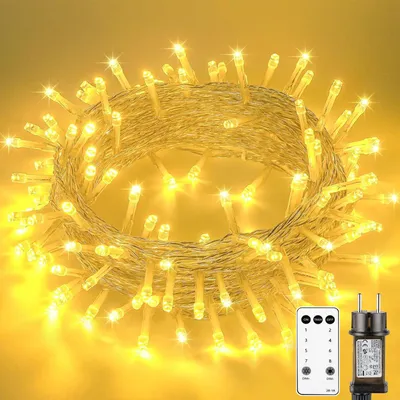 Lichterkette 20 m 200 LED warmweiß mit Fernbedienung, IP44