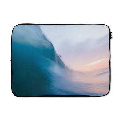 Produktbild von MuchoWow® Laptop Hülle 14 ZollSonnenuntergang hinter den Wellen Laptoptasche - Laptoptasche - Stoßsicher - Schutzhaube