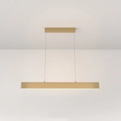 Zdjęcie produktu dla Lampa wisząca LED, metal w kolorze złotym, ciepła biel