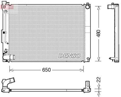 Obrázok produktu pre DENSO Chladič, chladenie motora DRM51012