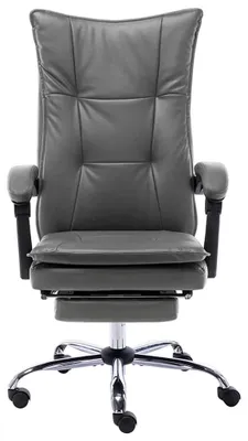 Imagen del producto de Silla de oficina vidaXL, color antracita, tapizada en cuero sintético