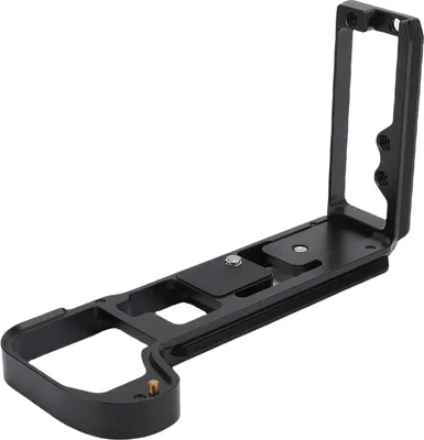 Image de ASHATA caméra QR L -plaque, aérospatiale en alliage d'aluminium L -support avec trou de vis 1/4 pouce pour GFX100S GFX50SII, avec Arca 38 -mm -fente de rectification et anti -glissement -pads