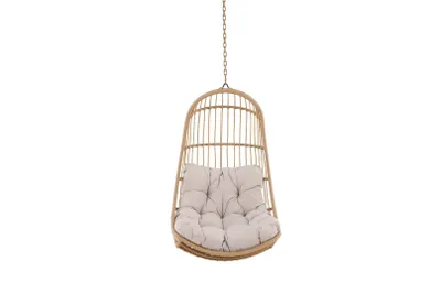 Image de Pulau fauteuil suspendu avec coussin de jardin naturel.