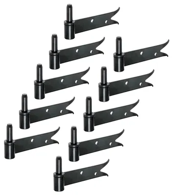 Image de Alberts 864170 Paumelle à visser, noire, entraxe Ø 14 mm, longueur 171 mm, lot de 10