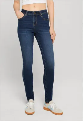 Image de Urban Classics - Jean pour femme, coupe skinny, denim bleu foncé, taille 29