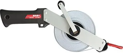 Produktbild von TRACKER R - Maßband 30m / 13mm - Stahlband, weiß lackiert mit mm-Skala - Genauigkeitsklasse II - Bandmaß mit Multifunktions-Endhaken