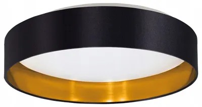 Produktbild von Eglo 99539 MASERLO 2 LED Deckenleuchte 20W Ø380mm Weiss Schwarz Gold warmweiss