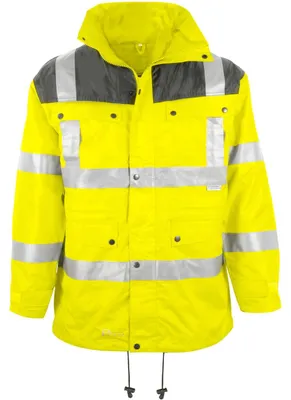 Produktbild von Asatex Prevent Warnschutzparka heraustrennbares Steppfutter 3150 Gr. 3XL neongelb/grau
