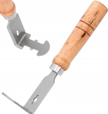 Produktbild von Rähmchenschaber mit Holzgriff 17 × 5 cm – Rähmchenschaber, Holzgriff Werkzeug zur Reinigung von Beutenteilen
