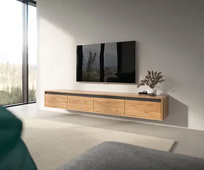 Produktbild von DELIFE Wandbefestigung Wandkonsole Lowboards 2er Set Schwebend TV-Tisch