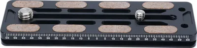 Immagine prodotto di piastra a sgancio rapido da 110 mm, in lega di alluminio, attacco per treppiede per fotocamera, base di adattamento con viti da 1/4 3/8 di pollice per fotocamere DSLR, stabilizzatori