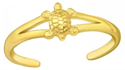 Produktbild von Zehenring Zehring Schildkröte 925 Silber vergoldet