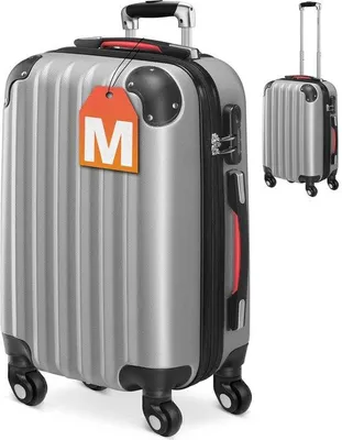 Produktbild von Famanu Hartschalenkoffer mit 4 Rollen - Leicht & Stabil - Teleskopgriff - Ideal für Reisen