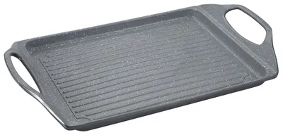 Braadpan, geschmiedetes Aluminium, 45x27x8 cm, grau