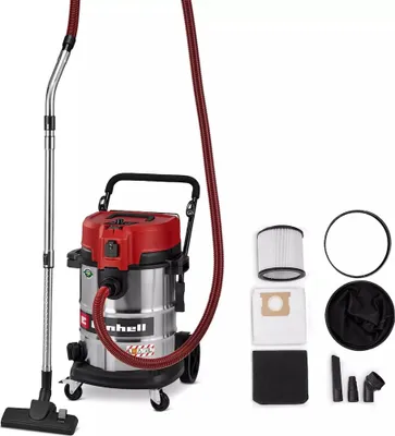Image de Aspirateur eau et poussières – 50 L – 230 mbar – 1 300 W – Filtre HEPA – Classe L – Cuve inox