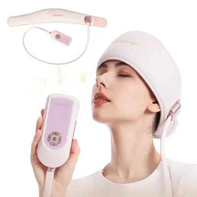 Produktbild von Elektrisches Kopfmassagegerät mit Freier Sicht – für Entspannung Kopfes Wiederaufladbare, 6-Zonen-Luftkissenmassage, 3 Wärme, 5 Modi, Tragbar