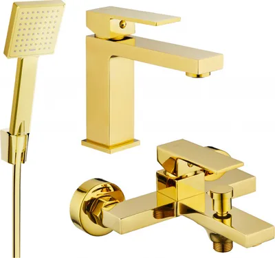 Produktbild von Mexen Uno R45 Badewannenset, Gold - 71403R45-50