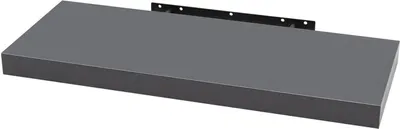 Produktbild von WOLTU Wandregal Wandboard Bücherregal Regal für Deko Wandablagen Holz Board MDF Hängeregal Dunkelgrau 120x23x3,8 cm