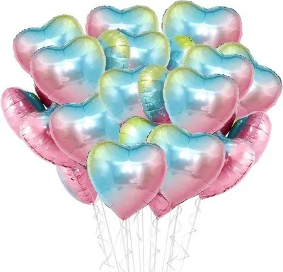 Imagen del producto de Globos de aluminio con forma de corazón, de 45 centímetros, para el Día de San Valentín
