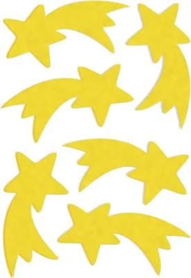 Produktbild von HERMA Weihnachts-Sticker DECOR Filz "Weihnachtsstern" gelb 1 Blatt à 6 Etiketten