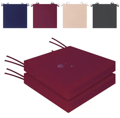 Sitzkissen Set 2er, wasserdicht, 50x50x7,6 cm, für Innen & Außen