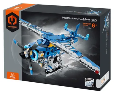 Produktbild von Bausatz für ein iM.MASTER Flugzeug, Kunststoff, 323 Teile, in einer Schachtel mit den Maßen 31x23x6,5 cm