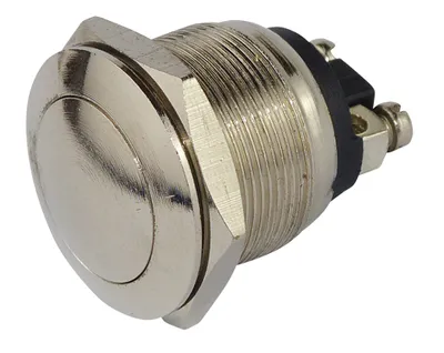 Produktbild von Metall-Impulsschalter Ø19 mm OFF-(ON) Schließer, 2 A 230 V, schraubbar