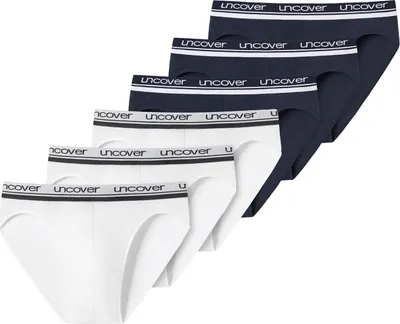 Produktbild von SCHIESSER Herren Rioslip 6-Pack Uncover by SCHIESSER - weiss-blau - Größe S