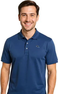 Produktbild von Kappa Herren Poloshirt Aarau, 100% Baumwolle, atmungsaktiv, strapazierfähig, Hellblau, Größe M
